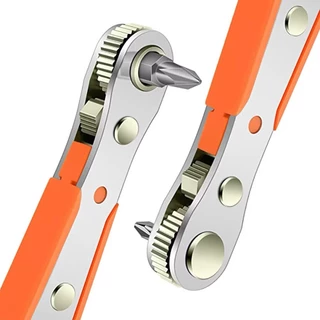 Hexagon Ratchet Spanner 1/4inch Mini Quick Release Socket เครื่องมือ มือจับในครัวเรือนซ่อมประแจไขควงสําหรับรถยนต์ 3in1