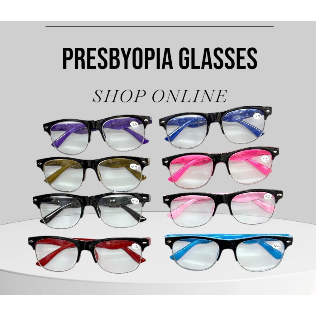 แว่น สายตายาว ราคาพิเศษ คละสี งานขอบครึ่ง ใส่สบาย ทรงสวย มี+50 ถึง +400