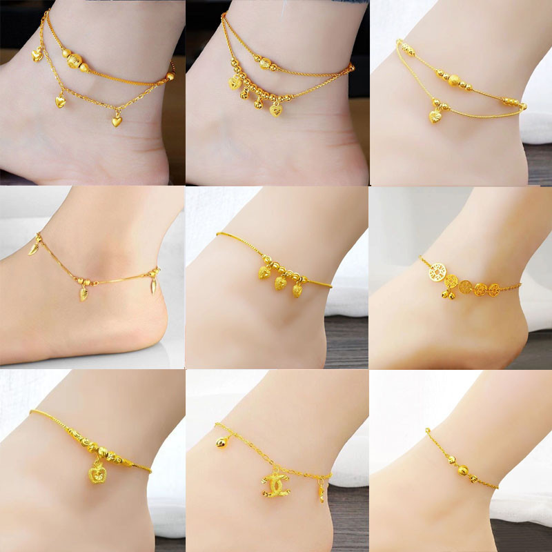 สร้อยข้อเท้าพู่คลาสสิค ออกแบบสองชั้น สำหรับผู้หญิง ดีไซน์แฟชั่น - รูปที่ 6