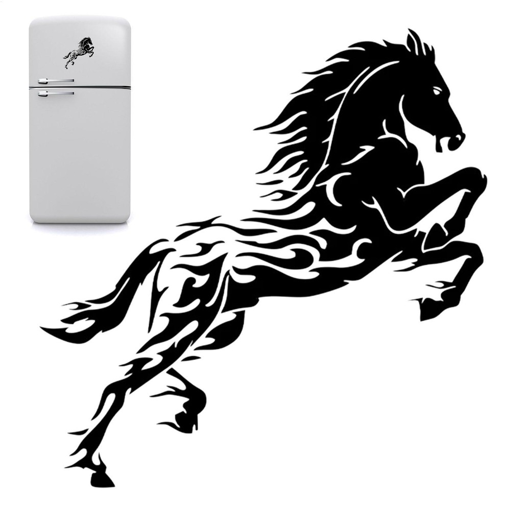 Horses Running Decal สติกเกอร์รถยนต์สะท้อนแสงม้าวิ่งกระโดด Racing Art Decor Cool สติกเกอร์รูปลอกสําหรับรถกันชนหน้าต่าง