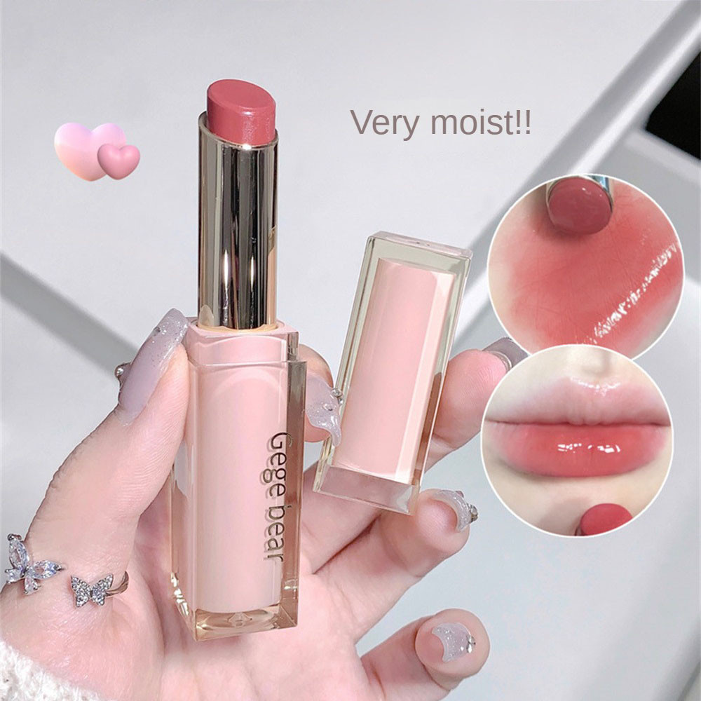 ลิปสติก Gege Bear Water Light Mirror Glass Jelly Lipstick สีขาว ลิปกลอสเนื้อไม่หลุดง่าย ราคา ถูกที่สุด ดีลบีเคเค แกลเลอรีภาพที่ 9