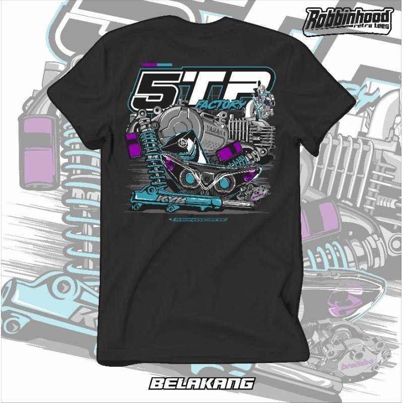 5TP Gank Jupiter Z เสื้อยืด 5TP Yamaha 5TP Factory เสื้อยืดฟรีสติกเกอร์ตัวอักษร