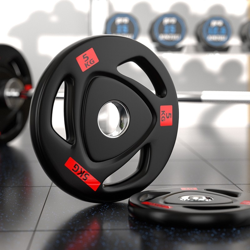 Greateffor แผ่นน้ำหนักหุ้มยาง CORE PLATE ดัมเบล บาร์เบล 2 นิ้ว 1.25kg 2.5kg 5kg 7.5kg 10kg Olympic เ