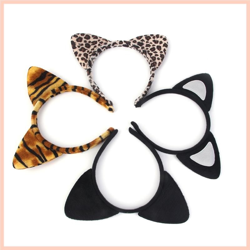 CC Lolita สําหรับ Head Hoop Festival Performance Headband Tiger Leopard สําหรับหูแมว Hea