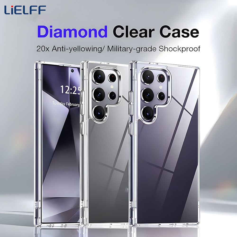 Diamond Clear เคสโทรศัพท์ Fof Samsung Galaxy S25 S24 S23 Ultra S22 S21 S20 S10 Plus Ultra Note 20 10