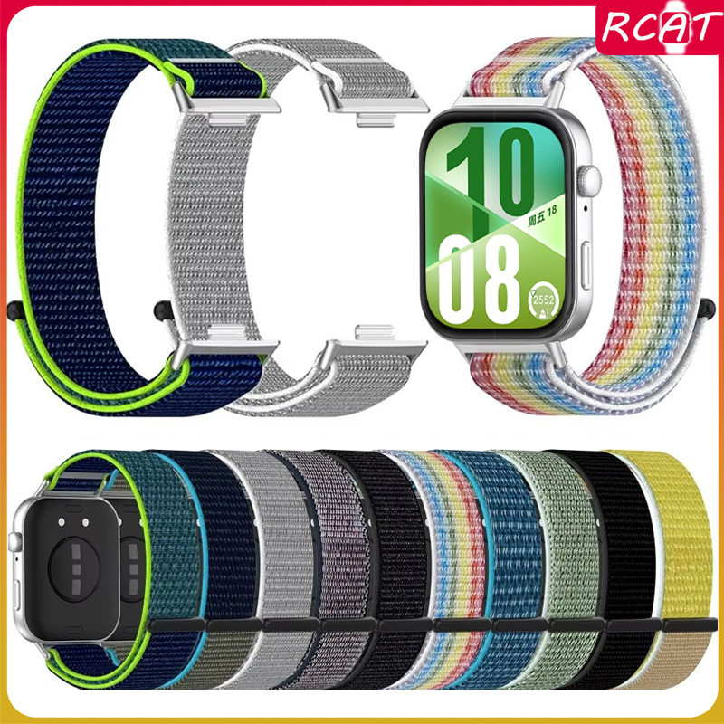 สายคล้องห่วงไนลอน forHuawei Watch Fit 5 4 3 / 5 Pro / 4 Pro แหวนไนล่อนเปลี่ยนสายปรับได้สมาร์ทนาฬิกา for Huawei Fit 3