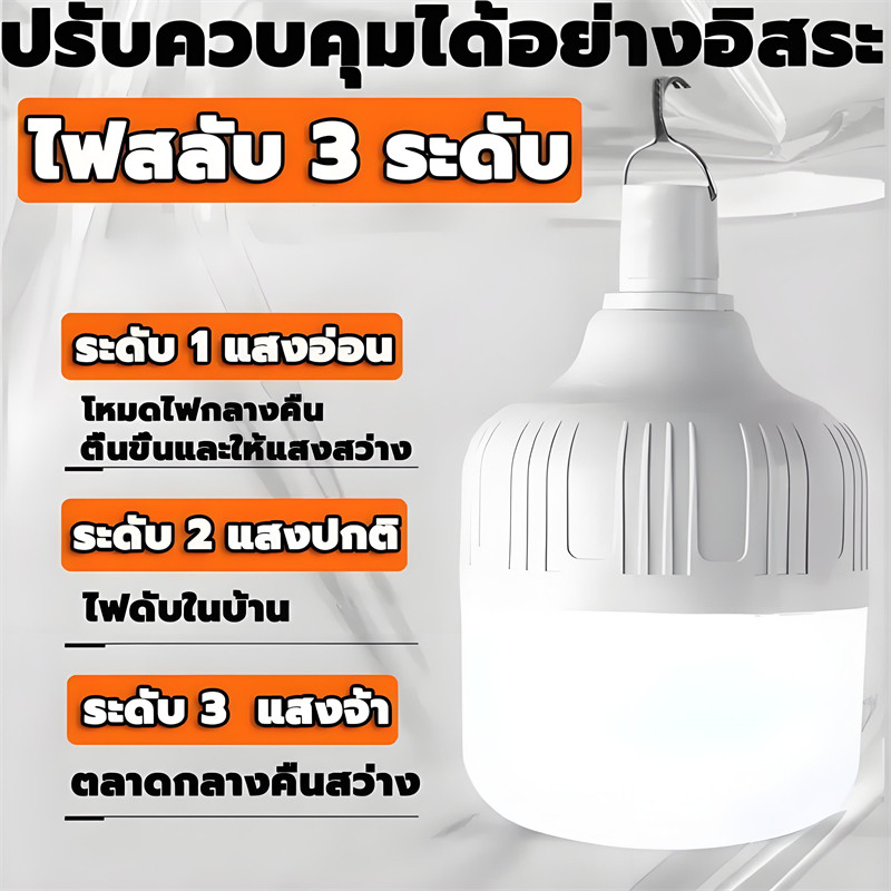 ไฟฟรี VoltageMALL【รับประกัน30ปี】ไฟโซล่าเซลล์ โซล่าเซลล์ 50000W หลอดไฟ โซล่าเซลล์ LEDเปิด-ปิด อัตโนมั