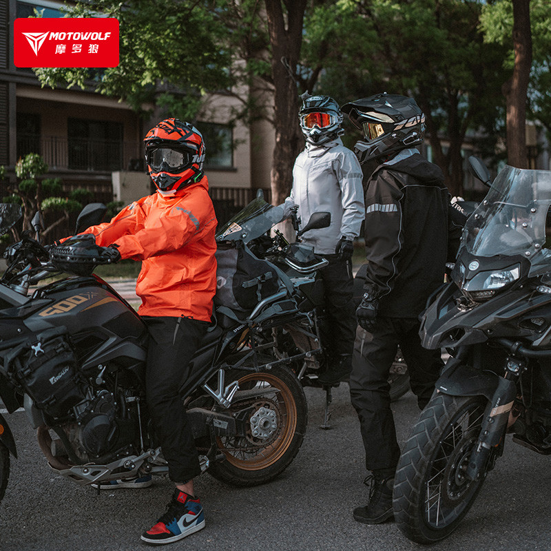 เสื้อกันฝนรถจักรยานยนต์ไฟฟ้า Rider เสื้อเจอร์ซีย์นักปั่น ชุดกันฝน Poncho Watercoat Rider ชุดแยกเดี่ยว