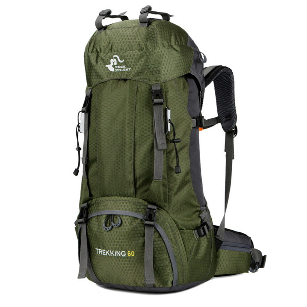 กระเป๋าเป้สะพายหลังเดินป่า 60L กันน้ําปีนเขา Camping Backpac