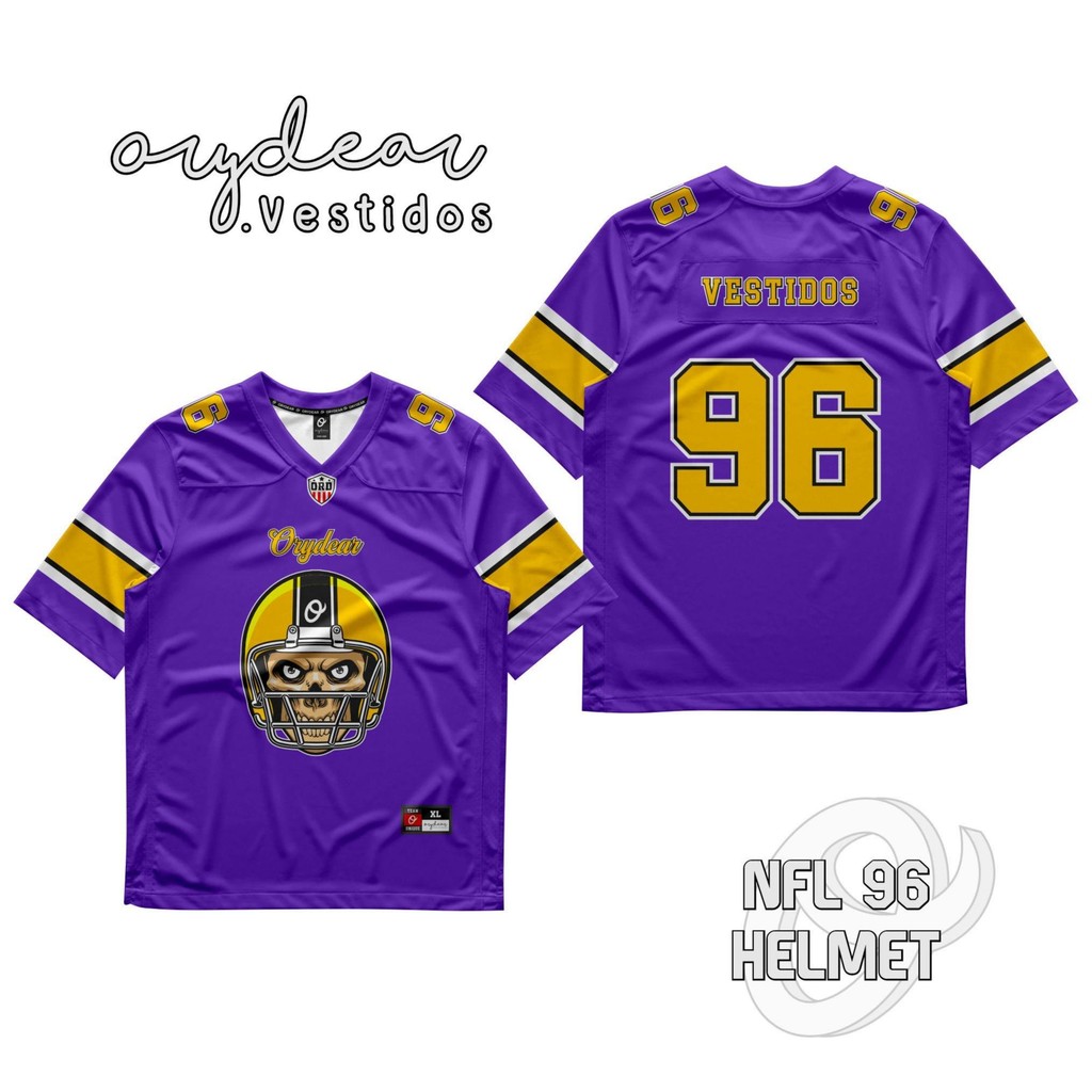 Oredear X Sule Casual Jersey Streetwear NFL HELMET PURPLE 96 Series // Oversize // NFL // Hockey // 