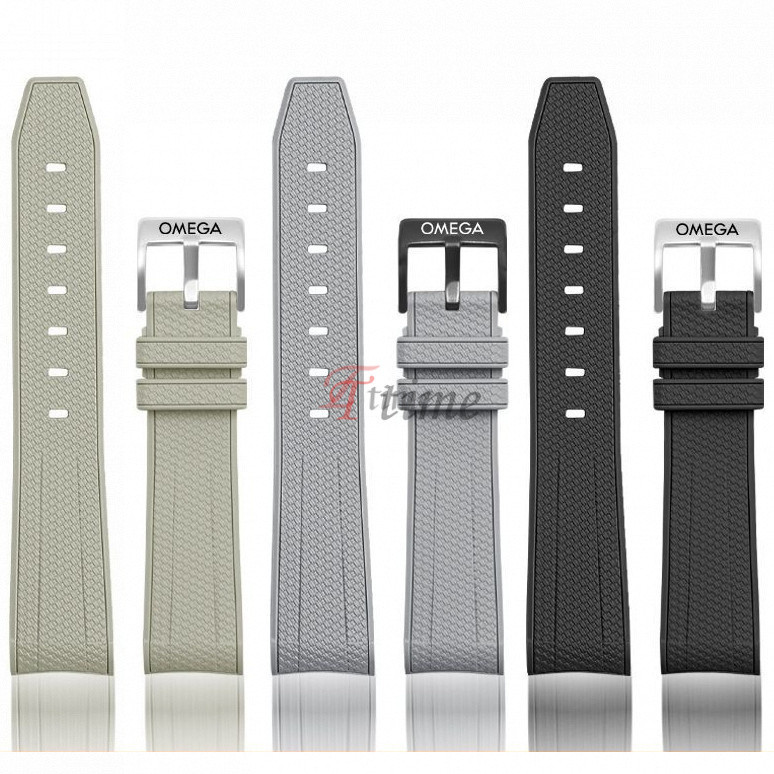 สําหรับ Omega X S-Watch สายนาฬิกา 20 มม.สีดําสีเทาสีชมพูคุณภาพสูงยางซิลิโคนเข ็ มขัดสีเหลือง Blue Man ผู ้ หญิง Moonswatch นาฬิกา Band