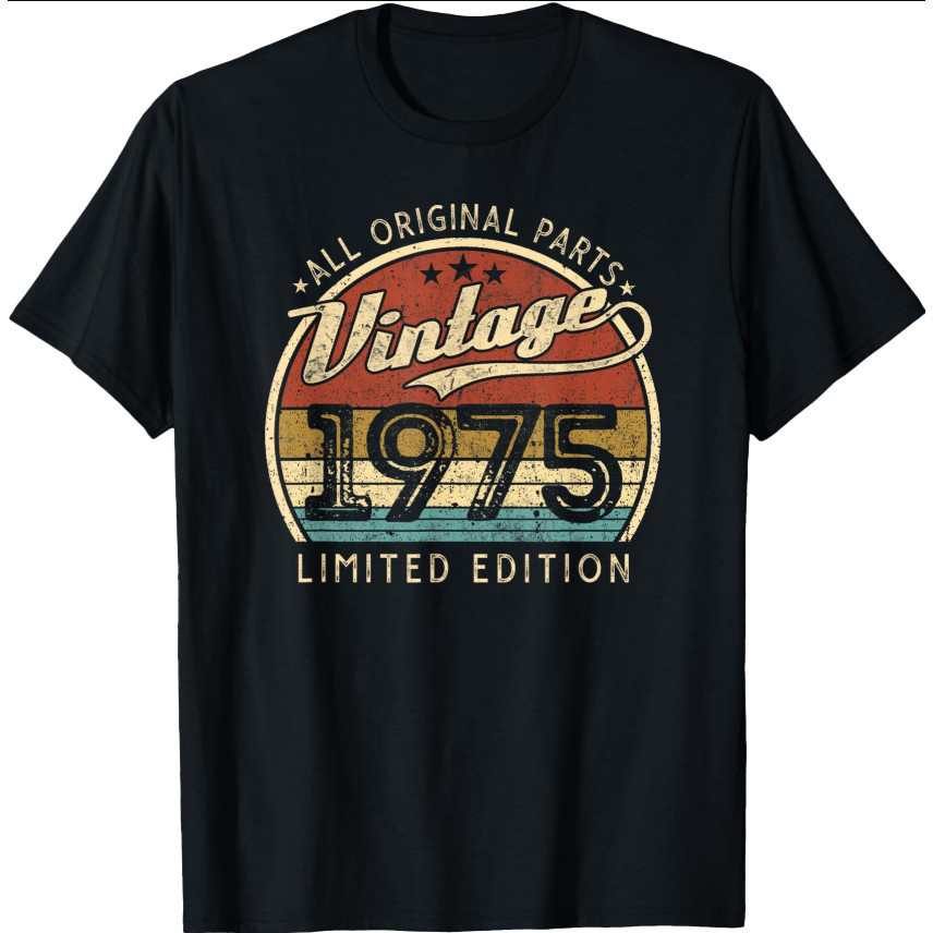เสื้อยืดวินเทจ 50 ปี 1975 สำหรับคนเกิดปี 1975 อายุ 50 ปี