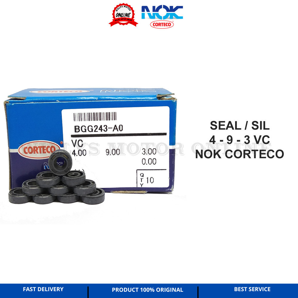 ซีล SIL 4-9-3 VC NOK CORTECO 1 ชิ้นซีลน้ํามัน 4x9x3 VC NOK