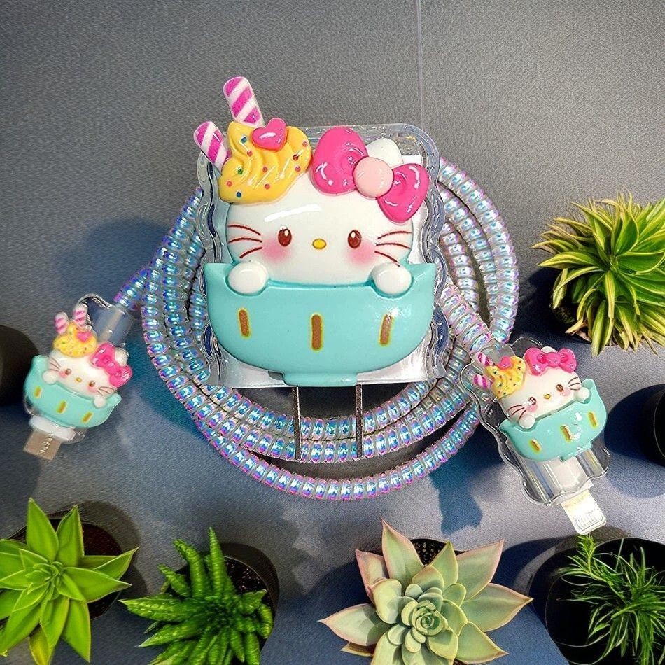 Hello Kitty VIVO 120W Charger Protector TYPE C Port VIVO Y35 Charger Case VIVO 33w 90w Charger Cover