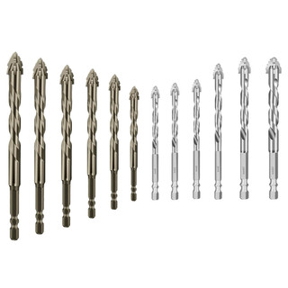 6PCS 4-Blade ซิกแซกใหม่ ดอกสว่าน แข็งแรง4เท่า ดอกสว่านเจาะเหล็ก ดอกเจาะปูน ดอกสว่านคาร์ไบด์ ดอกเจาะเหล็ก กระเบื้อง กระจก