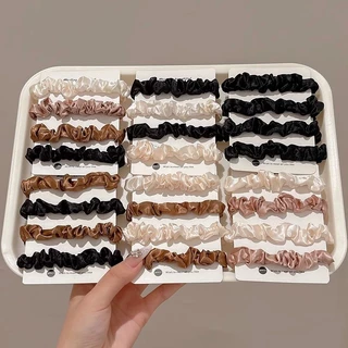8 ชิ้นชุด Scrunchie แฟชั่นเกาหลีผมหางม้าสวยผม Tie ลําไส้ขนาดเล็ก Band Getah Rambut อุปกรณ์เสริมผม