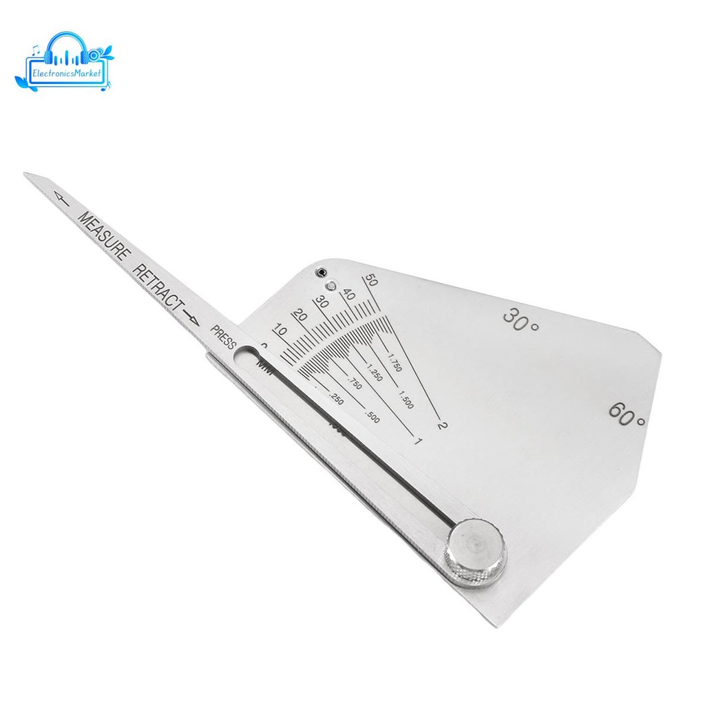 Skew-T Fillet Weld Gauge Gage Checking มุมของสมาชิกแนวตั้ง Weld -การตรวจสอบการเชื่อมด้านข้าง Obtuse