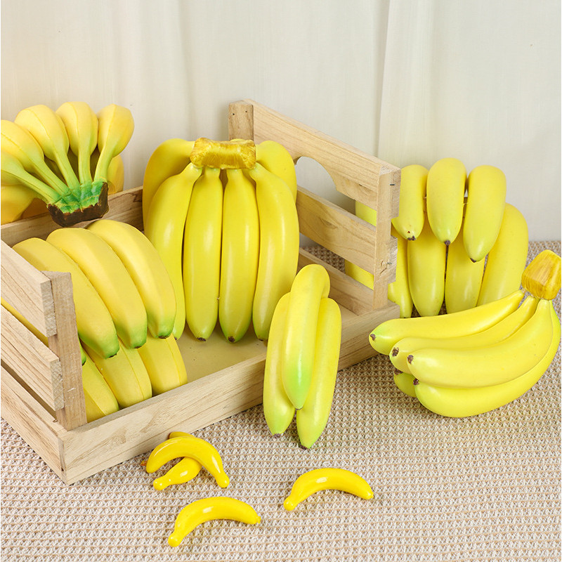 🍌 กล้วยปลอม กล้วยหอมปลอม สำหรับตกแต่งบ้าน แต่งร้านค้า  ผลไม้ปลอม ผลไม้ประดิษฐ์ ผลไม้เทียม งานสวยละมุน เหมือนจริงมากๆ
