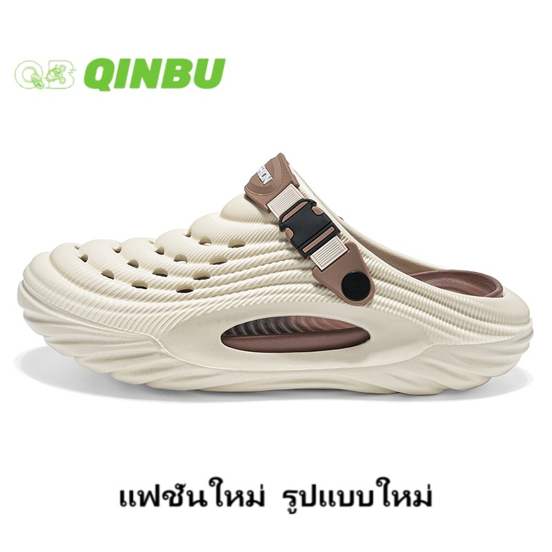 QINBU รองเท้าแตะสุภาพสตรี Breathable น้ําหนักเบากันน้ํา Anti-slip ระงับกลิ่นกายกลางแจ้งอินเทรนด์คู่ Sli