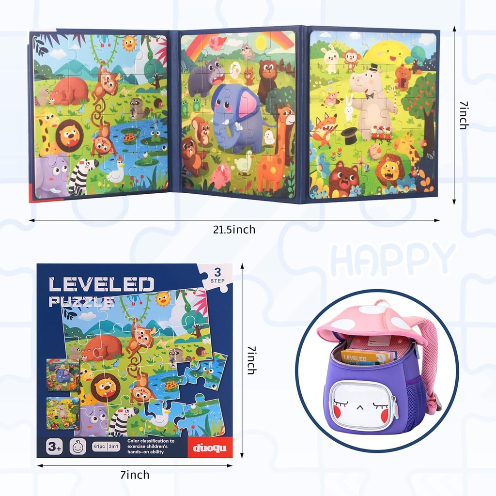 🧩🧲 จิ๊กซอแมกเนต puzzles สำหรับเด็ก, หนังสือจิ๊กซอ ของเล่น, ของเล่นเสริมพัฒนาการ, Education toy - รูปที่ 3