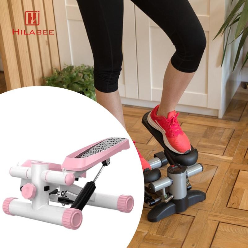 HILABEE Mini Stepper เครื่องออกกําลังกายไม่ลื่นเหยียบประหยัดพื้นที่เครื่องปีนเขามัลติฟังก์ชั่น Full 