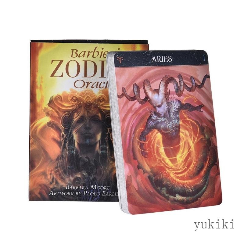 Kiki ri zodiac Tarot การ์ดสํารับภาษาอังกฤษสําหรับครอบครัวปาร์ตี้วันหยุดเล่น