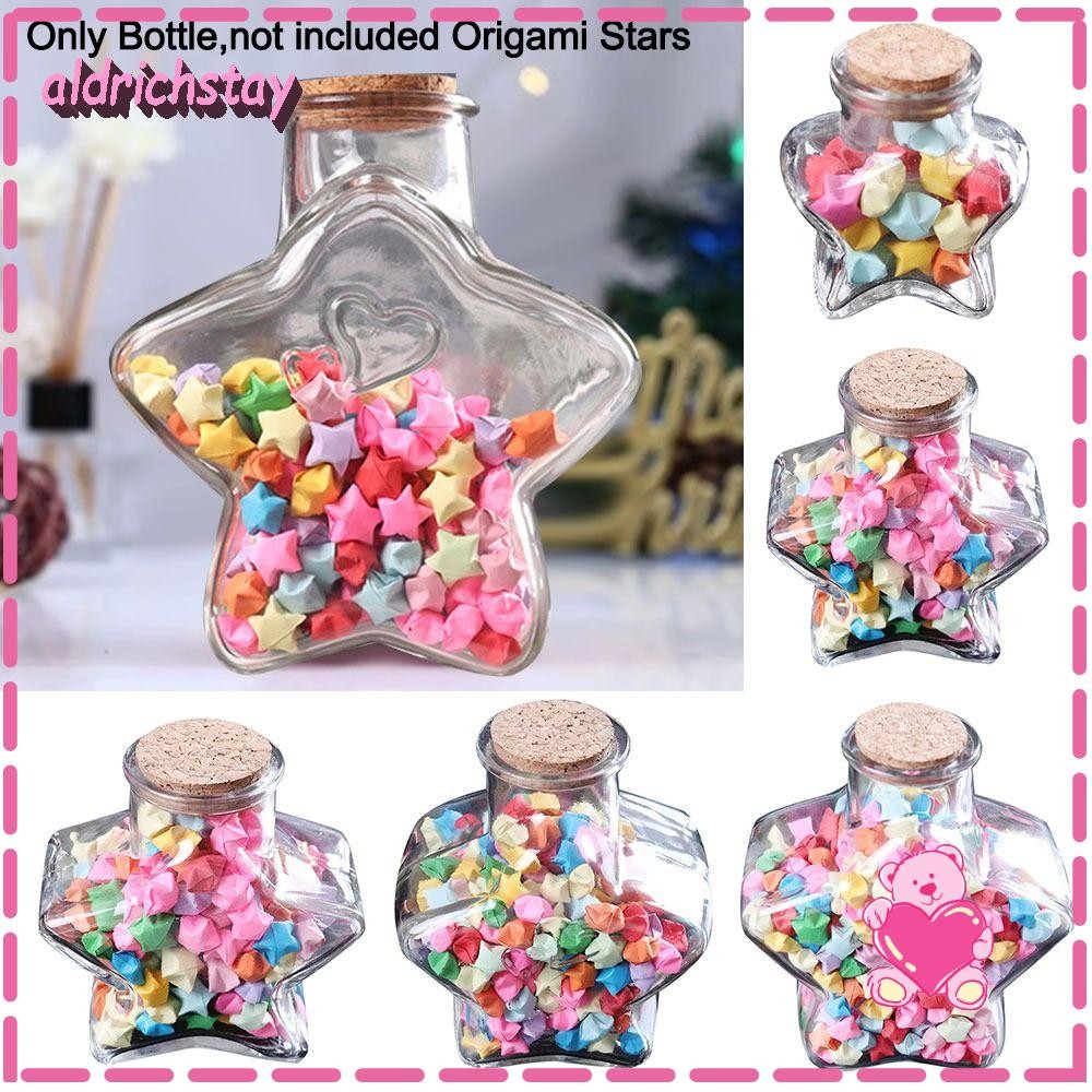 EXODUS Wishing Bottle, Craft Stars Shape Origami Stars Glass Bottle, DIY Glass Jars Home