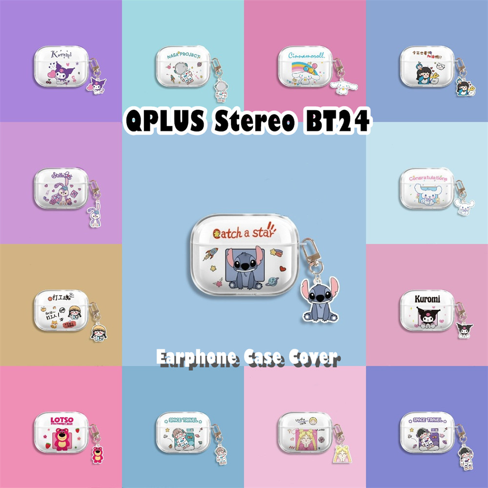 READY STOCK!นําไปใช้กับ QPLUS Stereo BT24 เคส Case เคสหูฟัง การ์ตูนสร้างสรรค์ ซิลิโคนนุ่ม เคส เคสหูฟัง