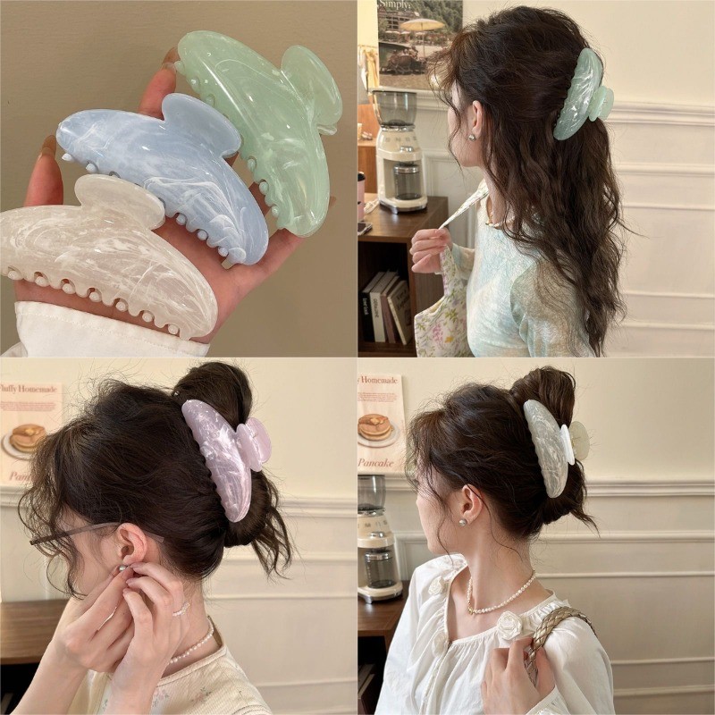 แฟชั่นจีน Lucky Hairpin Shell-Shape Grips คลิป Barrettes อุปกรณ์เสริม
