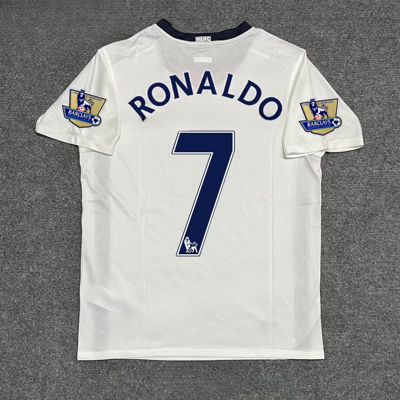 2008 2009 Man Mu Away เสื้อฟุตบอล Retro คุณภาพสูงผู้ชาย 10 # ROONEY Jersey
