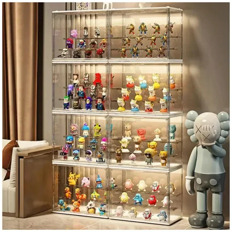 POPMART Reinforced Clear Large Capacity Dustproof Display Case Blind Box Figures Desktop Showcase