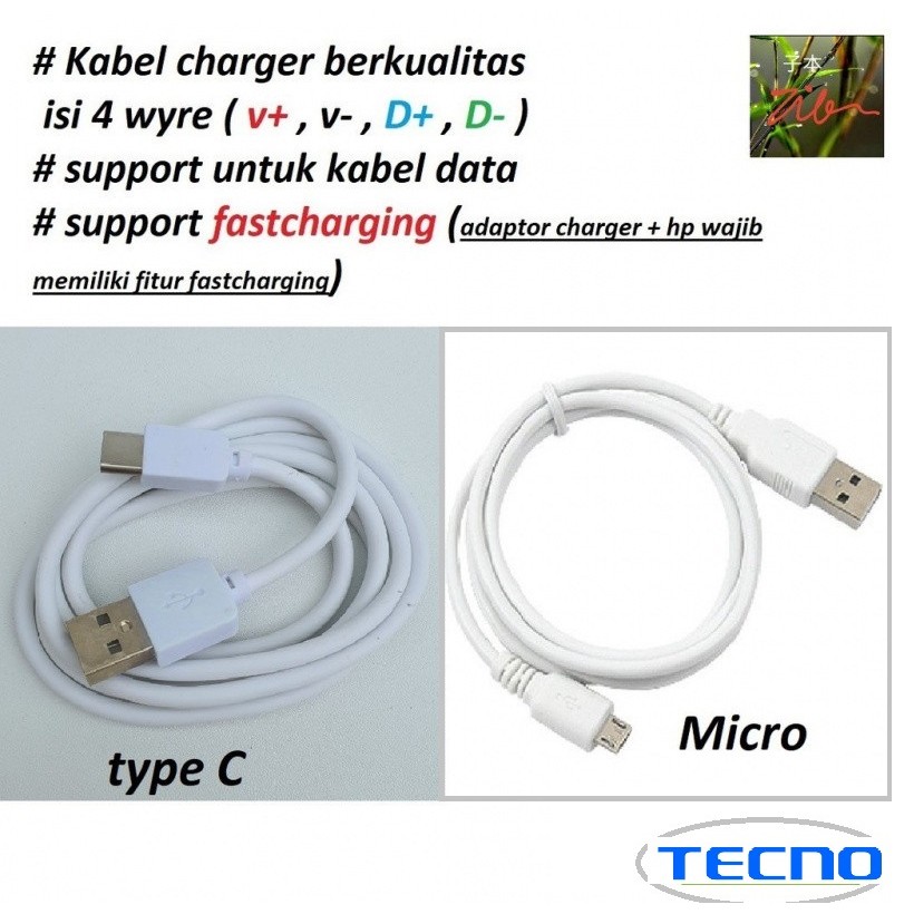 สายชาร์จ Usb C & micro tecno SPARK 9 (KG5p) - SPARK 9 PRO (KH7 / KH7n) - SPARK 9T (KH6)