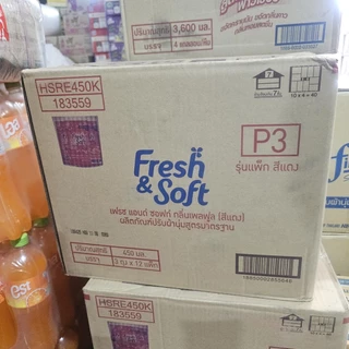 [ ยกลัง ] Fresh&Soft Fabric Softener เฟรชแอนด์ซอฟท์ ผลิตภัณฑ์ปรับผ้านุ่ม ขนาด 450 มล. (ยกลัง36ถุง) คละกลิ่น