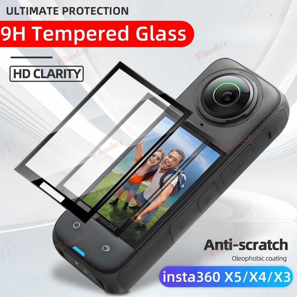 1-2 ชิ้นกระจกนิรภัยสําหรับ Insta360 X4Air X5 X4 X3 ป้องกันหน้าจอสําหรับ insta 360X5 จอแสดงผล LCD หน้