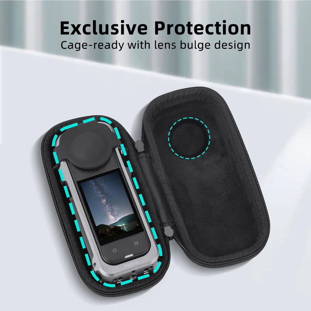 กระเป๋าเก็บของกรงกระต่าย FLYMIL สำหรับ Insta360 X5 โครงโลหะสากลพร้อมตัวล็อคพลาสติกสำหรับอุปกรณ์กล้อง thumbnail 4