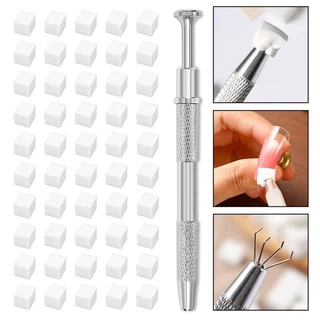 【Local】ฟองน้ําแต่งหน้า Grabber ชุดเครื่องมือหนีบฟองน้ําสําหรับ Pat กาวเล็บแปรงเจลขัดเล็บฟองน้ําคว้าปากกาเล็บเครื่องมือ