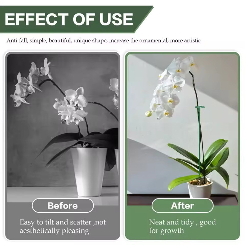 [3-5 วันมาถึง] ไม้ค้ําสวนแบบปรับได้สําหรับกระถางต้นไม้, ไม้ค้ํายันรองรับพืชไฟเบอร์กลาส 10 ชิ้นชุด, ไม้ค้ํายันพืชทนสภาพอากาศพร้อมการออกแบบกึ่งวงกลม - รูปที่ 5