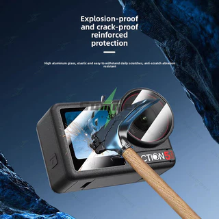 Summer ฟิล์มกันรอยจอเลนส์สำหรับ DJI Osmo Action 5 Pro/4/3, Ultra HD, กระจกนิรภัยกันรอยความแข็ง 9H พร้อมจอแสดงผล OLED