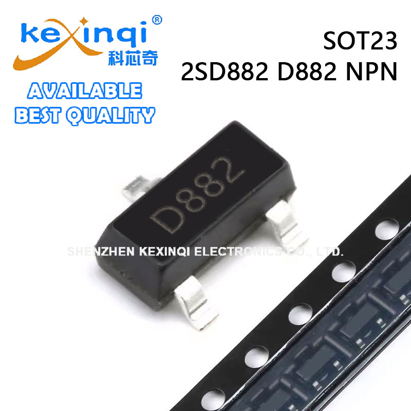 (20-100 ชิ้น) 2SD882 D882 SOT23 NPN ทรานซิสเตอร์พลังงาน SMD ชิป Triode
