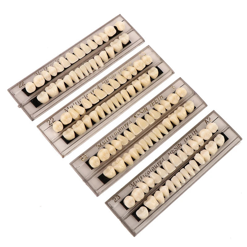 1 ชุด Efucera-A 28 ฟันหลากสีเรซิ่นฟัน, เหมาะสําหรับการสกัด, ชุดขัดและปรับทันตกรรม