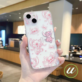 แฟชั่นแองเจิลเย็บคู่รักกราฟิติน่ารัก เคส เข้ากันได้กับ IPhone 13 17 14 11 15 12 16 Pro Max X 7Plus 8 7 15 16 Plus XR XS