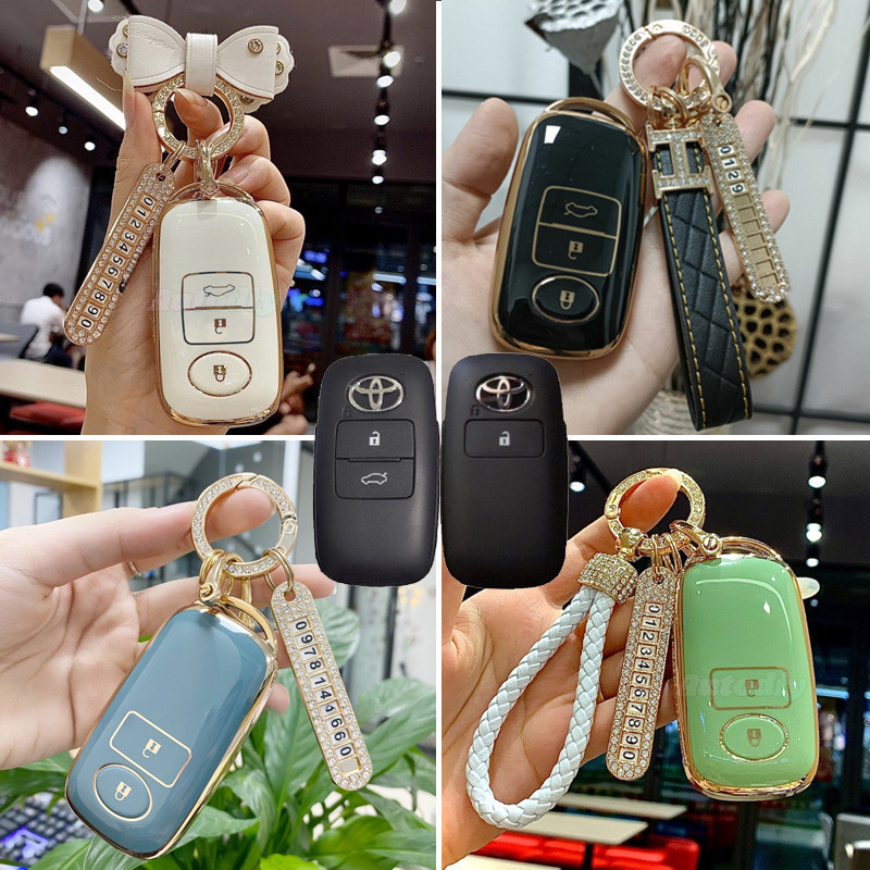 Veloz Key Cover 2024 Wigo 2024 Key Cover Toyota Car Key Case สําหรับ Toyota Veloz Raize Avanza 2023 
