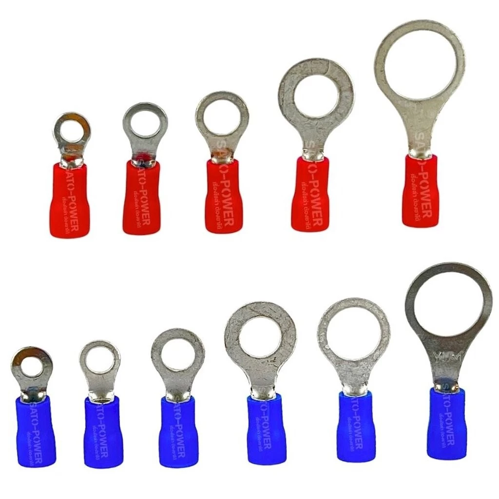 ์NS/ SUNMOON หางปลากลมหุ้ม RV Insulated Ring Terminals PVC ปลอกหุ้มฉนวนกันไฟฟ้า หางปลาต่อสายไฟ หางปลากลม หางปลากลมหุ้...