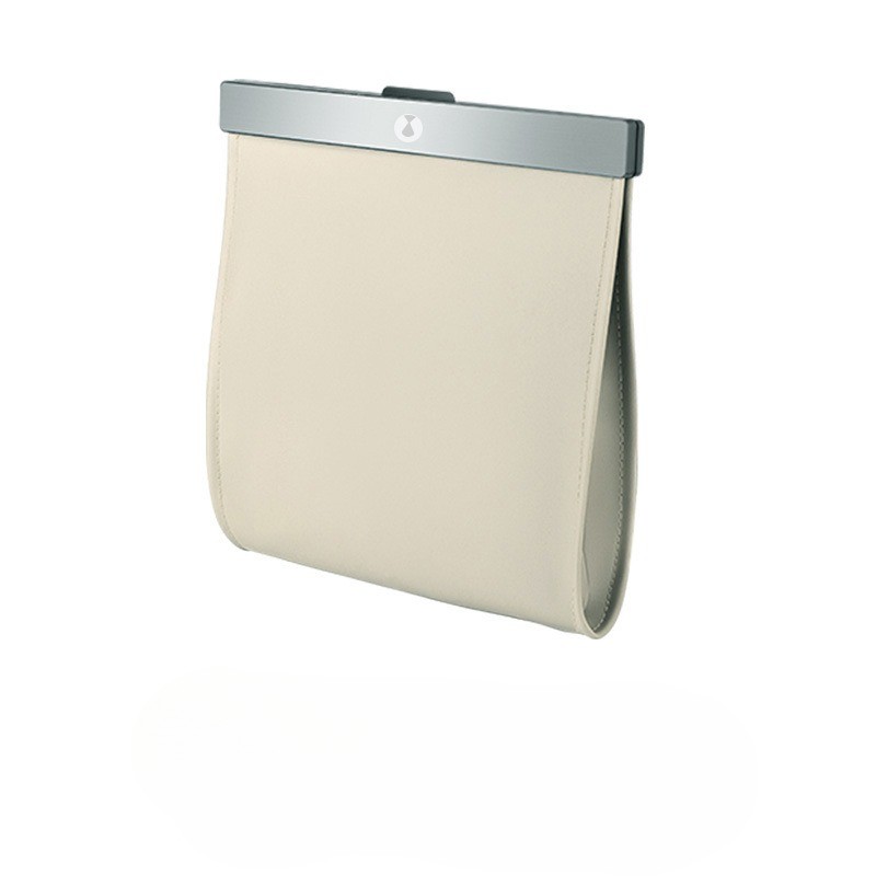 d9 ถุงขยะในรถยนต์แบบแขวนแม่เหล็ก หนัง pu ถังขยะกันน้ํา เบาะนั่งด้านหลัง กระเป๋าเก็บของแบบพับได้ ถังขยะภายใน - รูปที่ 5