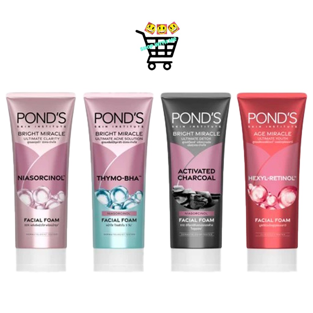โฟมล้างหน้า Pond'S พอนด์ส ไบรท์ มิราเคิล 90 g. Bright Miracle Facial Foam 90g