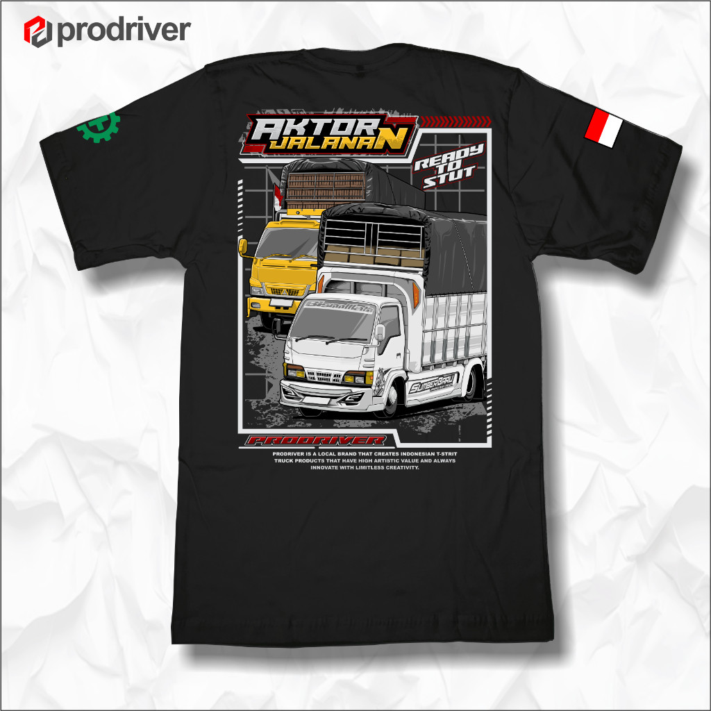 Young Driver เสื้อยืดรถบรรทุกผ้าใบกันน้ํา Krodong PDR008 แขนสั้นลูกเรือคอ Unisex ผู้ใหญ่ Top