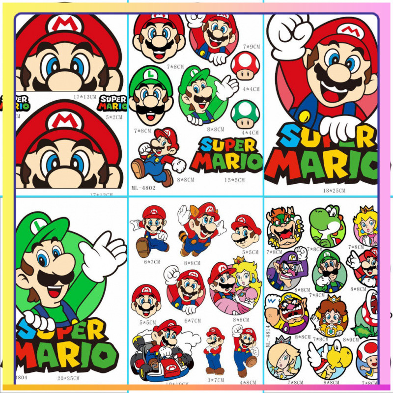 สติกเกอร์มาริโอ Luigi กันน้ํา สําหรับรถยนต์ รถจักรยานยนต์ ผนัง ตู้เย็น lxjt