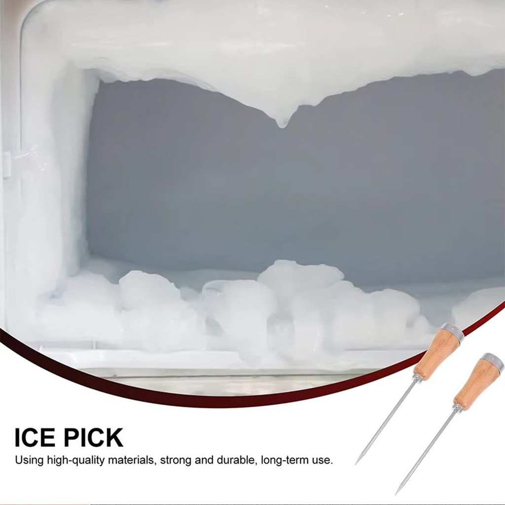 21 ซม.สแตนเลสสตีลเบรกเกอร์น้ําแข็งไม้ Handle Ice Pick Punch Crusher Icing Breaker เครื่องมือห้องครัว - รูปที่ 2