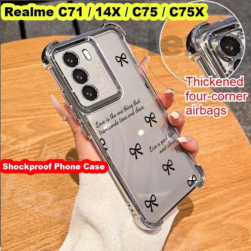 Realme C75X C75 X C75 14X C71 C 71เคสRealmeC71 RealmeC75 RealmeC75X Realme14Xเคส กรณีกันกระแทกใสหรูห