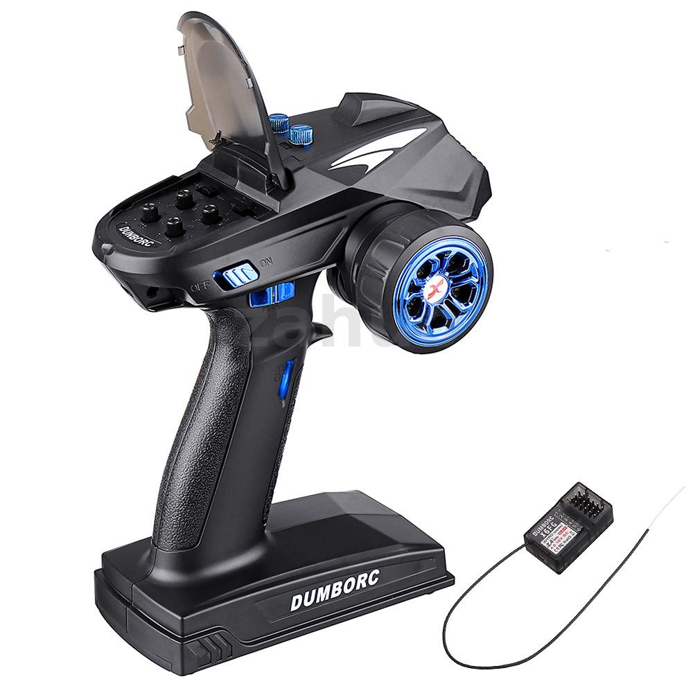 DumboRC X6 2.4GHz 6CH FHSS วิทยุเครื่องส่งสัญญาณรองรับความไว Gyro ปรับ X6FG RC Receiver สําหรับ JJRC